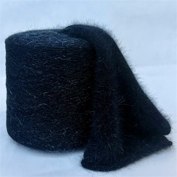 Ангора 80 | Чёрный с люрексом, 50 гр. F60