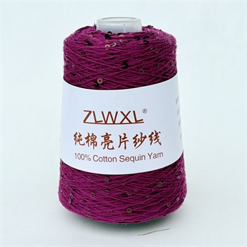 Микропайетки 3 мм на хлопке | Темная фуксия с фиолетово-золотыми пайетками, 100 гр. P18