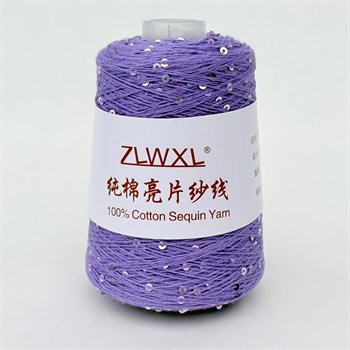 Микропайетки 3 мм на хлопке | Ярко-фиолетовый с розово-фиолетовыми пайетками, 100 гр. P25